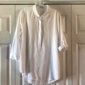 Crown and Ivy White Tunic length  100% lyocell